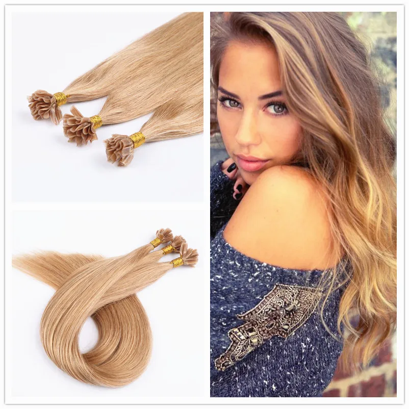 Pre Bonded Hair Extension U Tip Keratin Glue Nail Tip Hair Extension