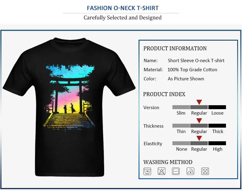 Men Tops Shirt Brand New Birthday T-Shirt 100% Cotton Round Neck Short Sleeve Normal Group Tee Shirt Top Quality Wholesale Two Samurai Ronin Ready to fight by Sunrise at the Torii gate