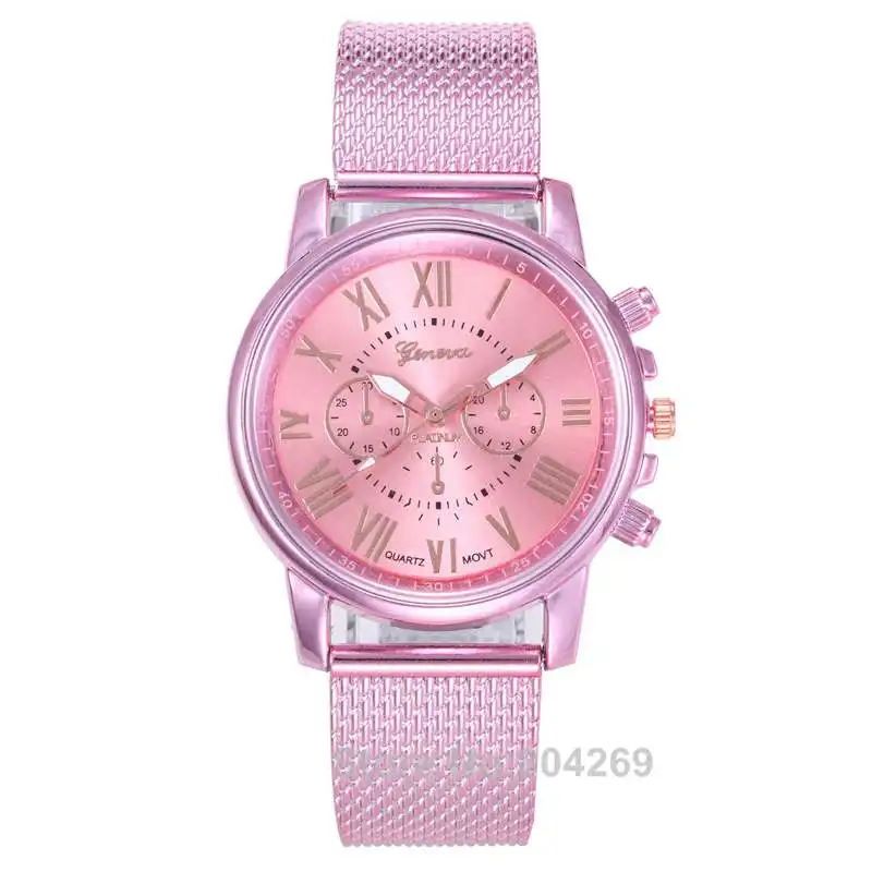 Hot PVC Watches Hot Gold Bracelet Hot Wholesale Women Dress Rose Gold Case Geneva Wristwatch