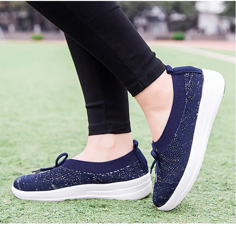 2019 Summer Casual Women Flats Shoes Breathable Mesh Sneakers Shoes Women Slip-on Comfortable Loafers Flats Ladies Shoes (10)