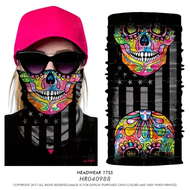 3D бесшовная Бандана с животным горлышком на Хэллоуин повязка на голову с маской черепом бандана шарф камуфляж головные уборы Велоспорт Jokers головной платок