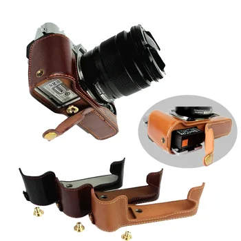 

New Genuine Leather Camera Case Half Bag Body Set bottom Cover For FujiFilm Fuji XT10 X-T10 XT20 XT30 Open battery design