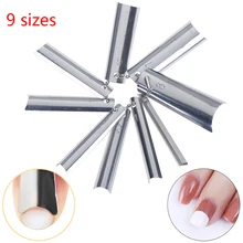 Лак для ногтей легко французский линия режущий край из нержавеющей стали для Неил арта украшения для кончиков ногтей улыбка режущей кромки, триммер для укладки шаблон формы улыбка инструменты