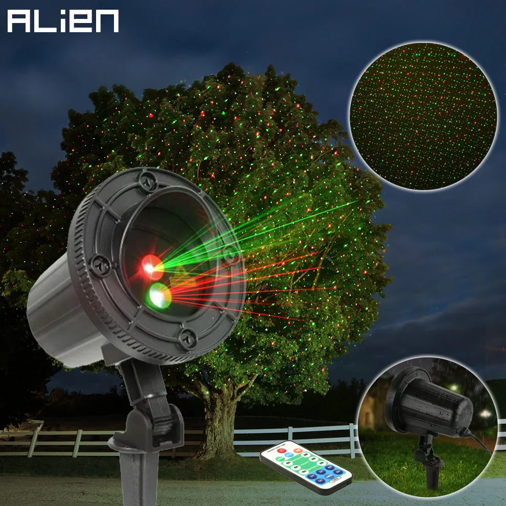 

Remote Control RG Christmas Landscape Lights Outdoor Laser Light Show Waterproof Static Moving Party Stage Lighting