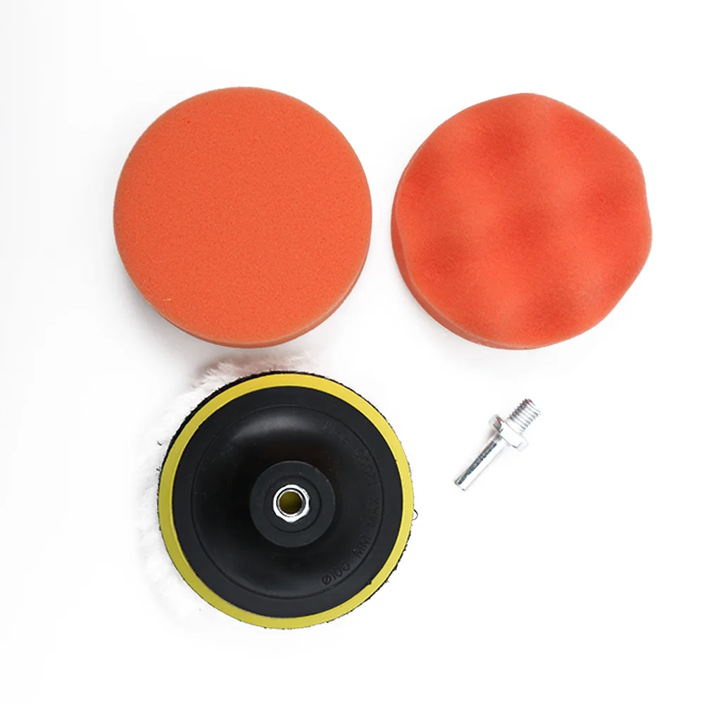 

1 Set Practical 4" Gross Polishing Buffing Pad Kit Tool Automobile Polishing Sponge Car Cleaning Waxing Accessories