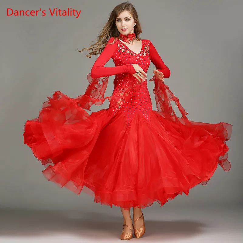 Dancer's Vitality Ballroom Dance Competition Dresses Long Sleeves
