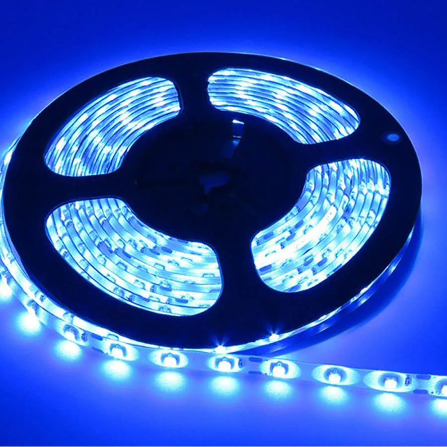 YWX светильник Светодиодные ленты 5050 2835 5730 SMD DC12V 60 Светодиодный s/m 5 м/лот гибкий светодиодный светильник RGB Светодиодные ленты Lndoor декоративная лента - Испускаемый цвет: Синий