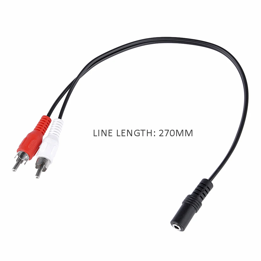 3 5 мм разъем для 2 Phono RCA аудио кабель свинцовый штекер Y сплиттер