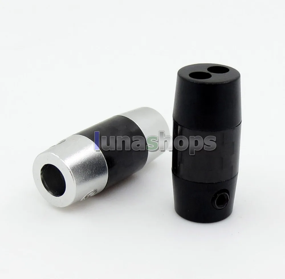 LN005849 Full Metal Carbon Headphone Cable Audio Y Splitter Adapter For DIY Custom Cable Dia 3 2mm 5 2mm