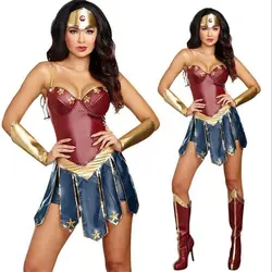 Новый Чудо-Женщина рассвет юстиции Маскарадные Костюмы супергероев женские Хэллоуин фигурка принцесса Диана нарядное платье