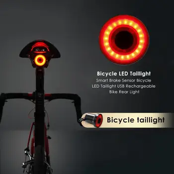 

XLITE100 Bike Bicycle Smart Light Rear LED Braking Lamp Safety Visual Warning Lantern USB Charging Creative Taill Cycling Light