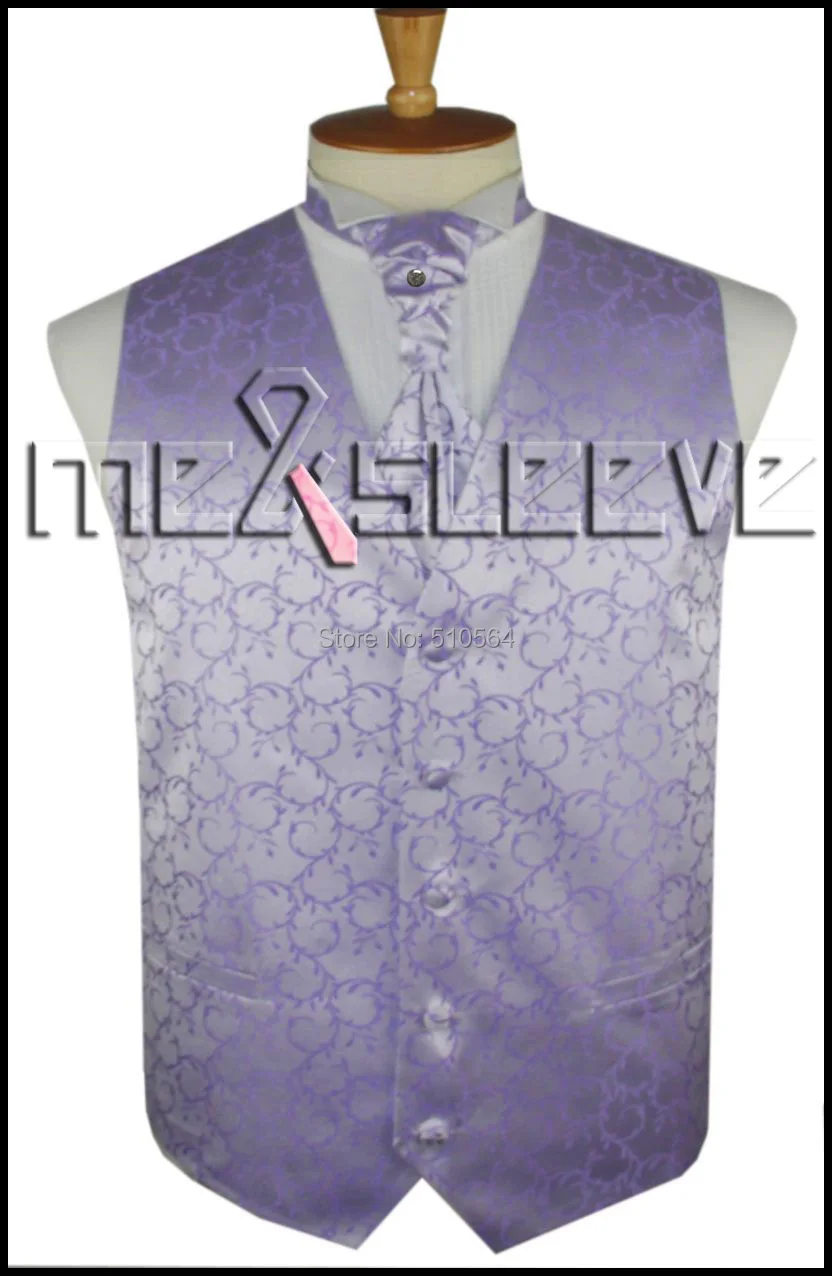 Мужской жилет с одной грудью, жилет фиолетового цвета(жилет+ галстук-бабочка+ платок+ запонки