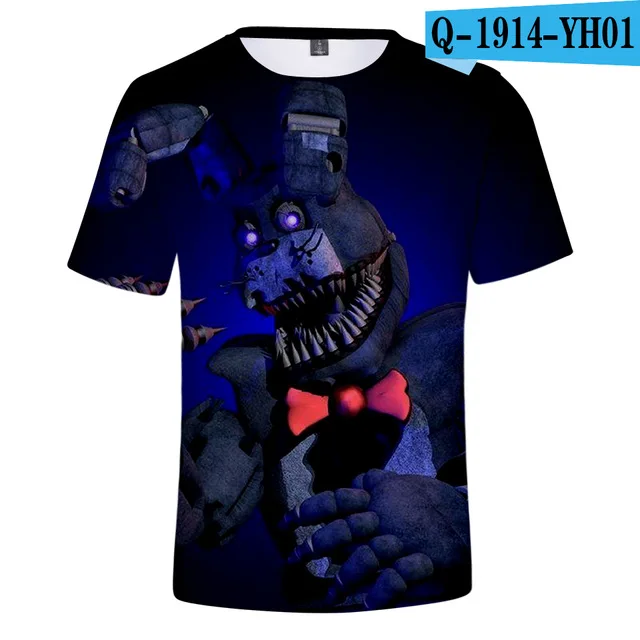 Fnaf/футболка с 3D принтом Новинка года, футболка FNAF для мальчиков летняя уличная футболка s Five Nights at Freddy's топы с аниме, мужская одежда - Цвет: 3d-dt886