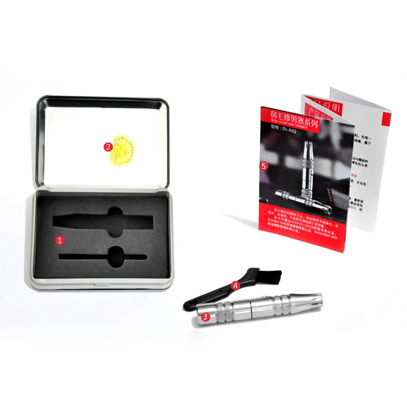 Portable Ear & Nose Hair Trimmer Manual Stainless Steel Nose Hair Trimmer Removal No Battery Required Razor Cutter