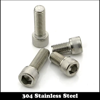 

24pcs 8#-32 UNC Thread American Standard 1/4" 1/4 Inch Length Bolt 304 Stainless Steel Hex Hexagon Socket Screw