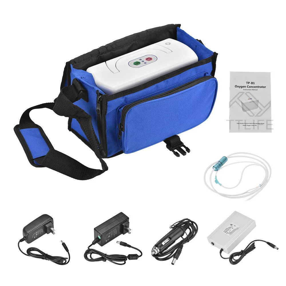 

110V/220V Portable Oxygen Concentrator Generator Machine With Battery Car Charger Home Air Purifier Compact Silent High Quality