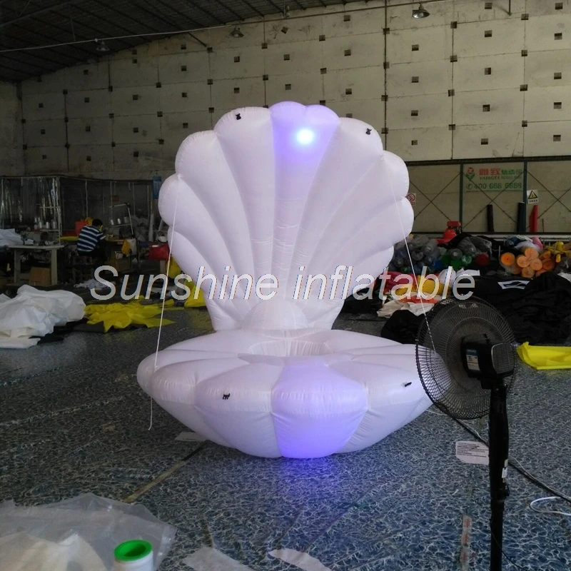 

Fantasy wedding stage decoration 2m inflatable shell inflatable seashell inflatable clamshell with led light up for dance
