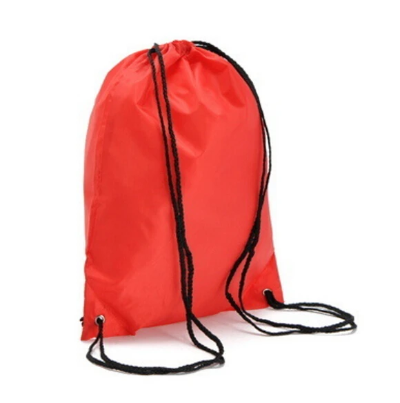 Однотонная Спортивная вместительная сумка с завязками на спине, Спортивная вместительная сумка для школьной спортивной обуви, новинка, 7 цветов - Color: Red