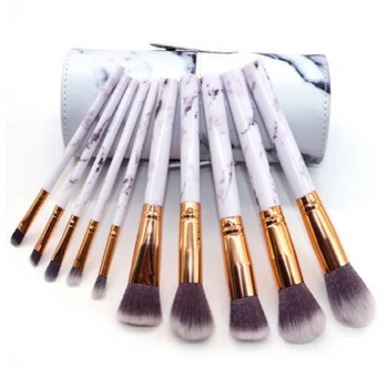 

Personalized 10pcs Vegan Marble Makeup Brushes Beauty Cosmetics Foundation Eyeshadow Face MakeUp Brush Set Make up brushes