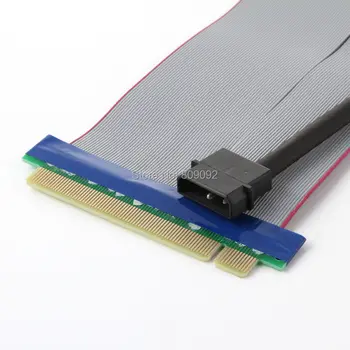 

PCI-E Express 16X Riser Card Extender Ribbon Flex Adapter Cable WITH Power Connector for Bitcoin Miner
