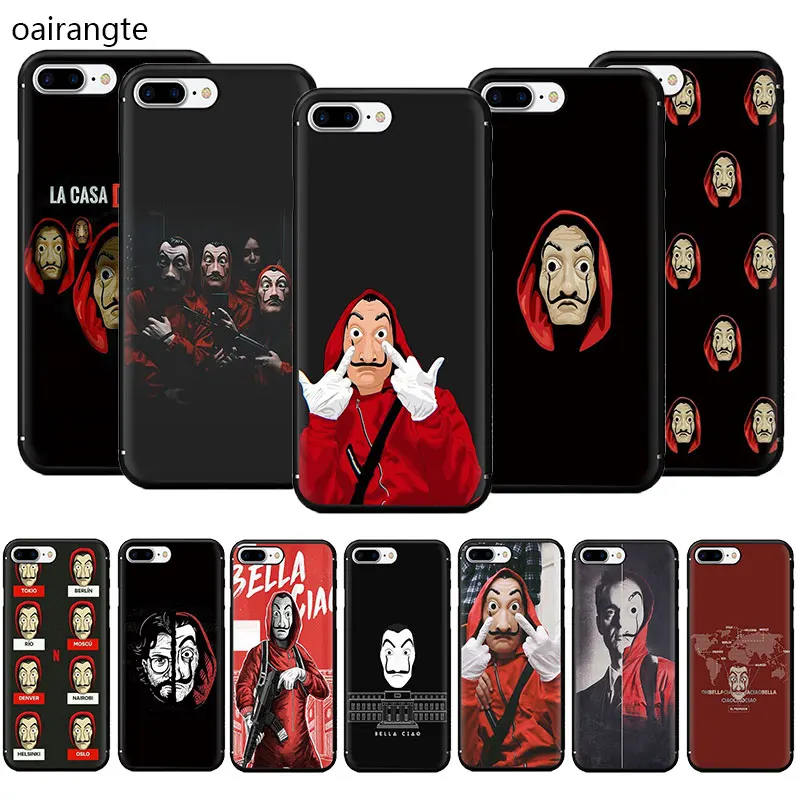 la casa de papel TV Soft TPU Phone Case for iPhone 12 Mini SE 2020 11 Pro 5 5s 6 6s 7 8 Plus X XR XS MAX | Мобильные телефоны и