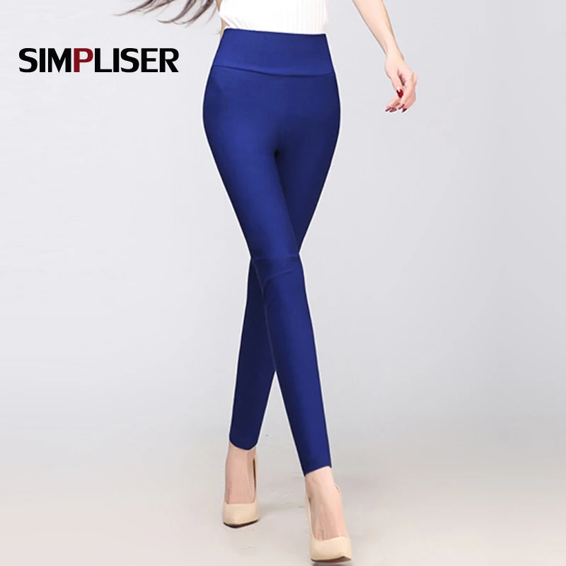 

High Waist Leggings For Women Candy Color Pencil Pants High Stretch Female Casual Trousers Plus Size 6XL Large Size White Black