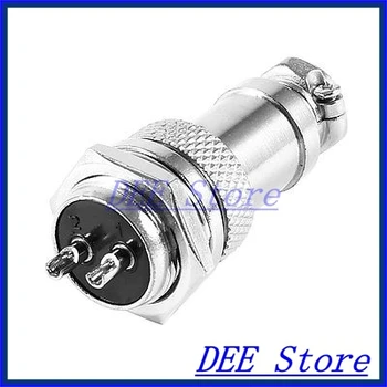 

GX16 16mm Diameter 2Pin Male Butt Joint Type Cable Connector Aviation Plug