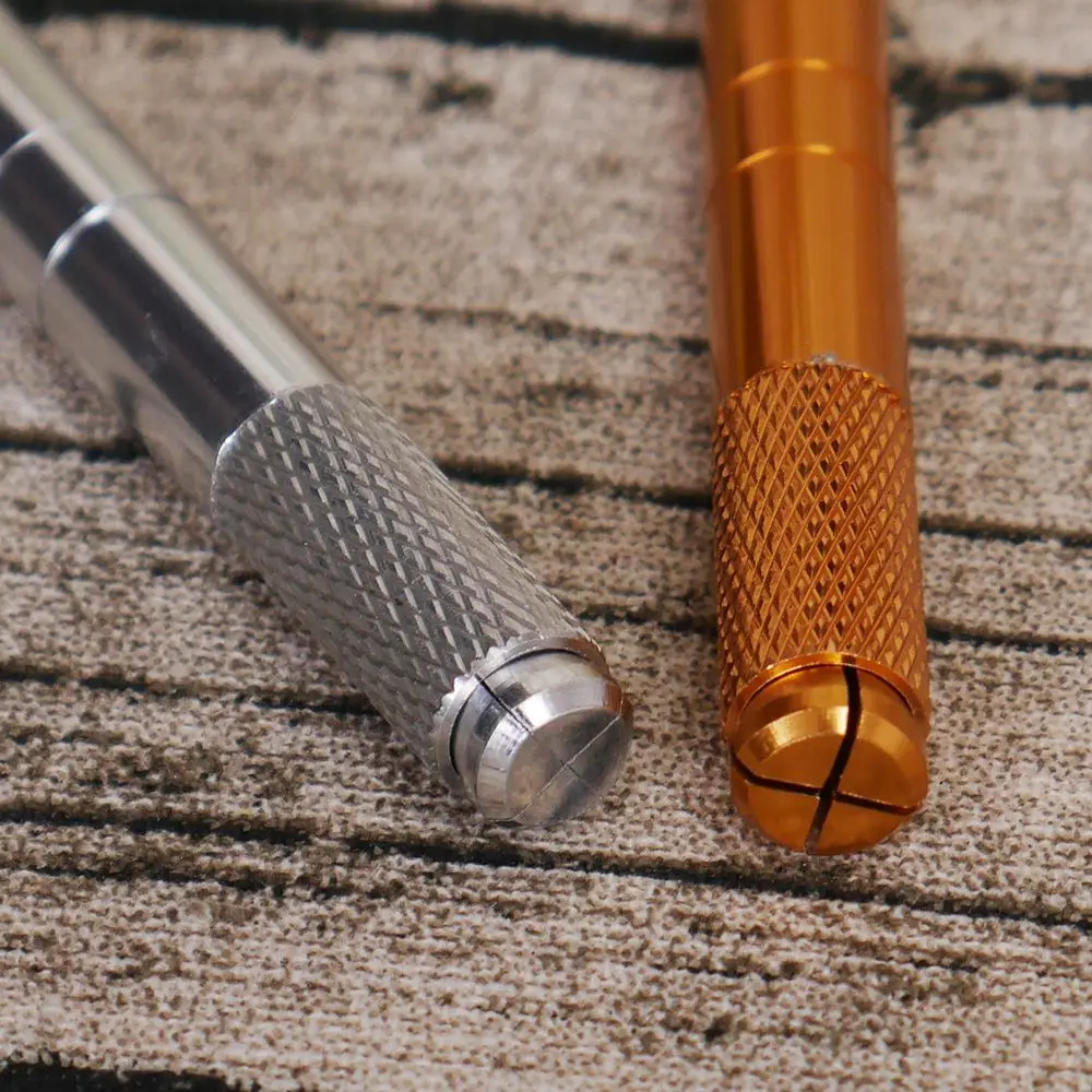 Золотая Серебряная Перманентная ручка для бровей с одной перекрестной головкой, используемая ручная ручка для микроблейдинга для 3D бровей вышивка губ татуировка