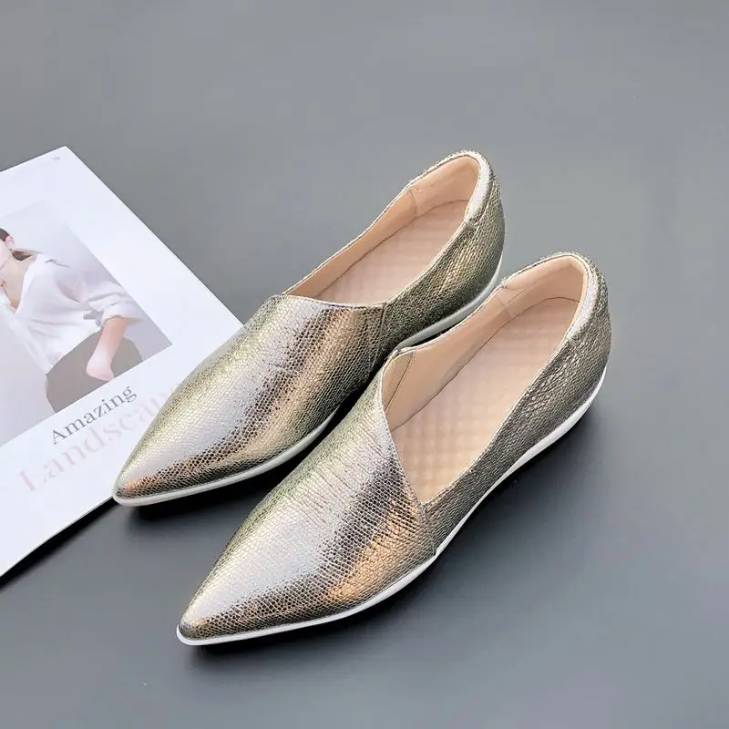 ALLBITEFO/Новинка; модные брендовые женские туфли-лодочки из натуральной кожи на танкетке с острым носком; женские туфли на высоком каблуке; женские вечерние туфли