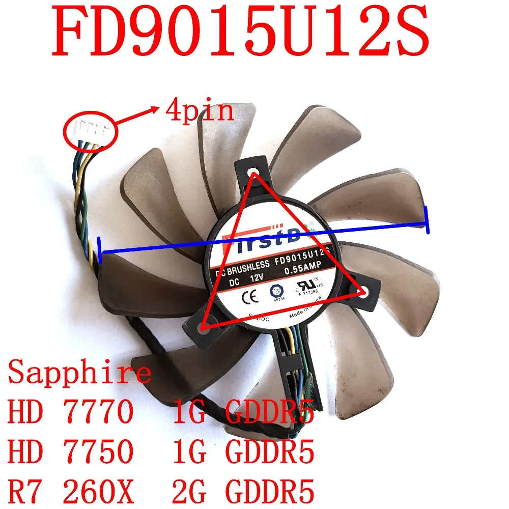 FirstD FD9015U12S 4pin 85 мм 39x39x39 мм 0.55A для сапфир HD7770 77501G GDDR5 R7 260X2G GDDR5 вентилятора видеокарты