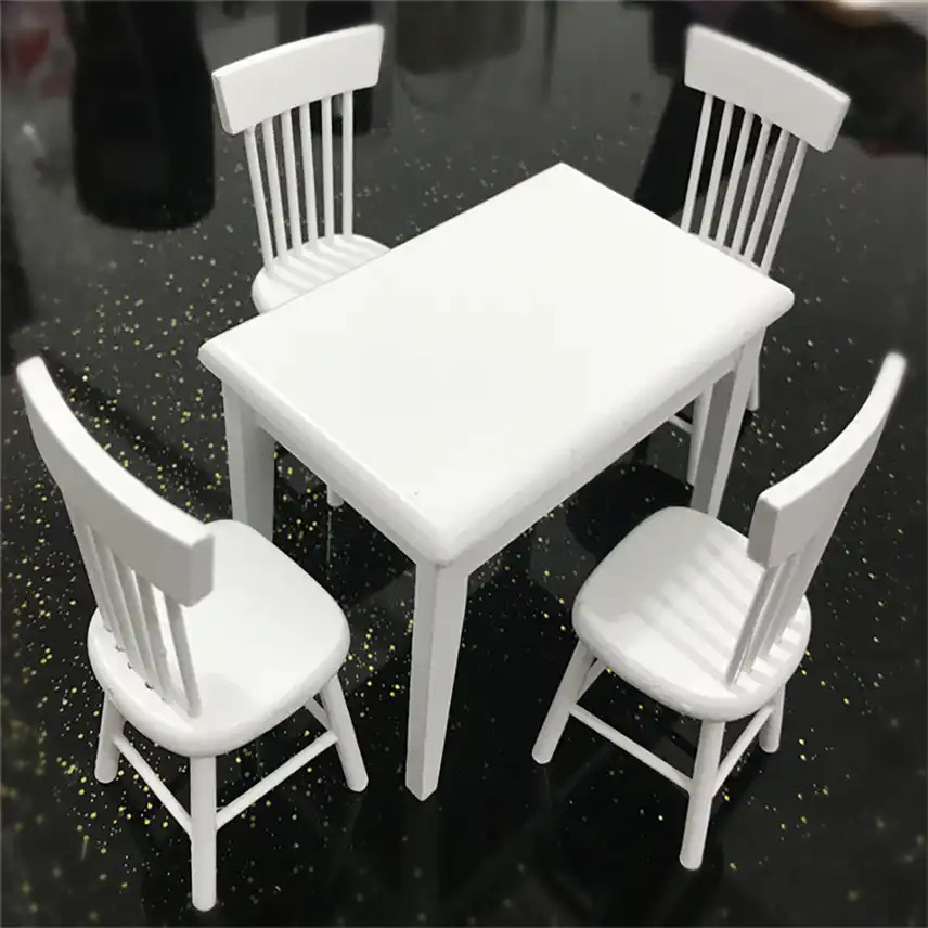 cocina blanco Juego de 5 Muebles de casa de muñecas