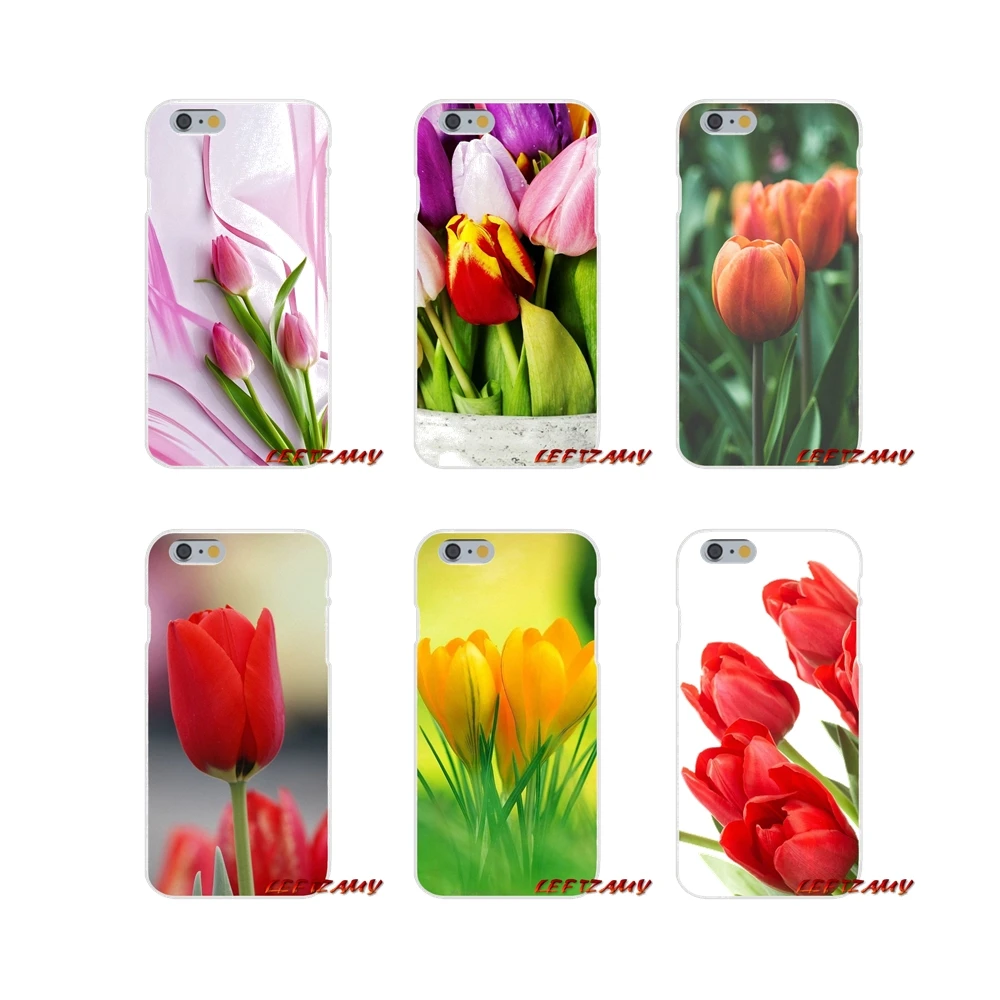 

Accessories Phone Cases Covers For Huawei P Smart Plus Mate Honor 7A 7C 8C 8X 9 P10 P20 Lite Pro pink yellow red tulip flowers