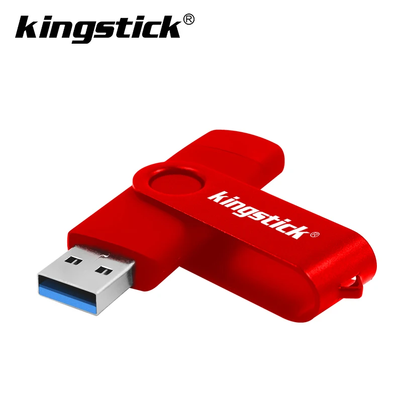 USB 3,0 карта памяти OTG металлический usb флеш-накопитель 16 ГБ 32 ГБ 64 ГБ флеш-накопитель usb Реальная емкость cle usb для телефона Android - Цвет: red