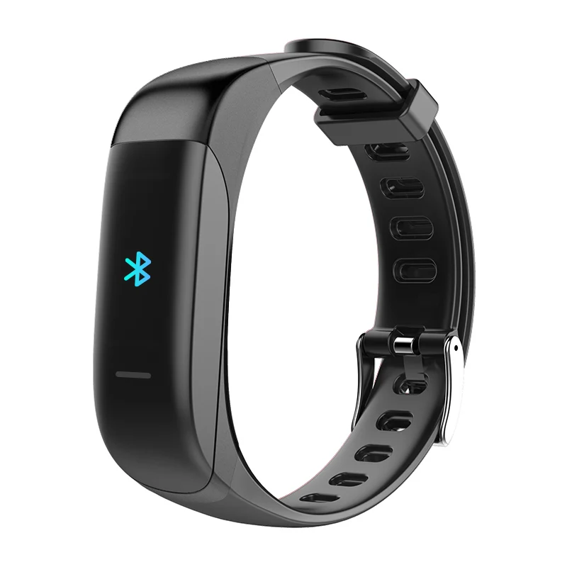 black Smart Talk Band фитнес-трекер Bluetooth Смарт-браслет спортивные Напульсники вызов наушник Монитор артериального давления - Цвет: black