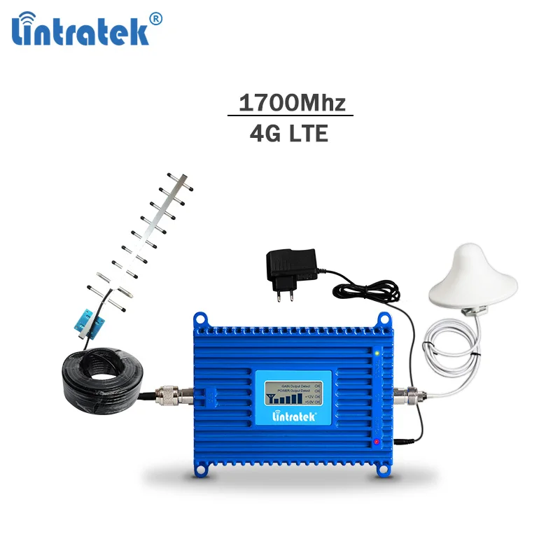 

Lintratek celular signal repetidor 1700Mhz 4g signal booster Band 4 cellphone amplifier AWS AGC repeater 4g lte kit #6.1