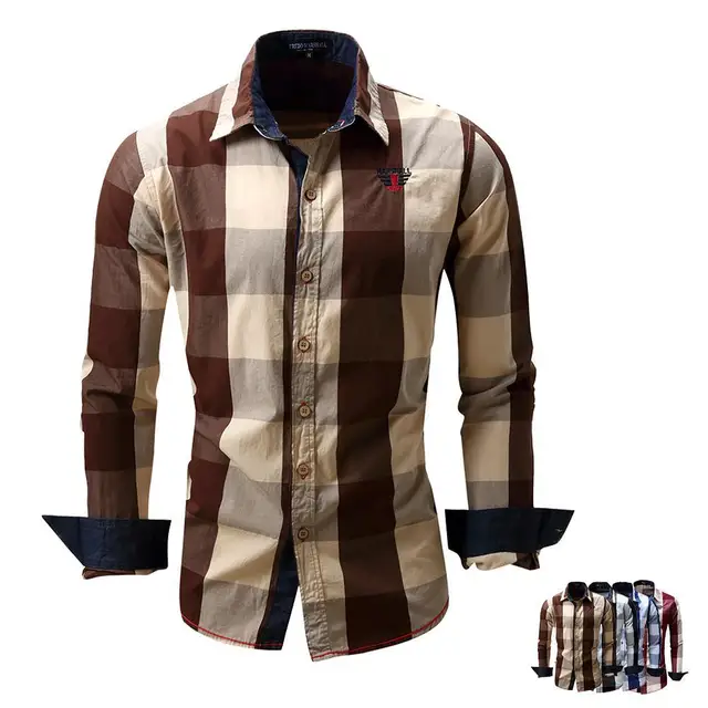 Men's shirt Long Sleeve Shirt Mens Dress Shirts Brand Casual Fashion