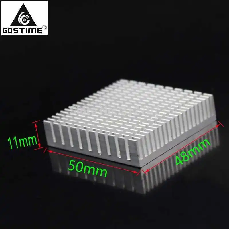 Алюминиевый радиатор теплоотвод ИС Gdstime 50mm x 48mm 11mm 50*48*11mm с лентой