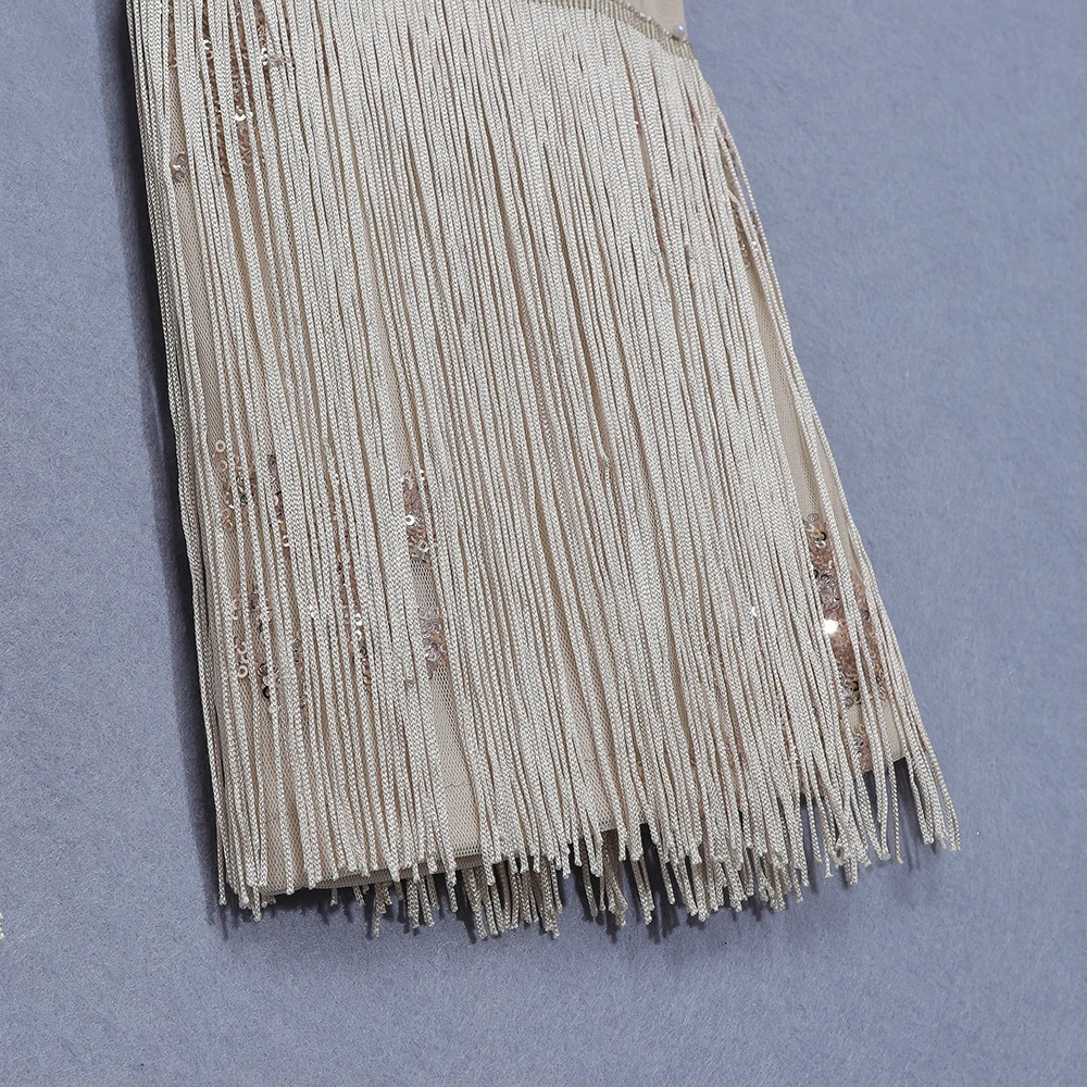 Спагетти ремень v-образным вырезом с открытой спиной блестками кисточкой полная длина Облегающий комбинезон сексуальные женщины