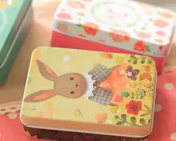 Модные мини-Металлическая Красочные Утюг для монет подарочные коробки для конфет контейнеры, боксы для хранения смешанный заказ 12 шт./лот