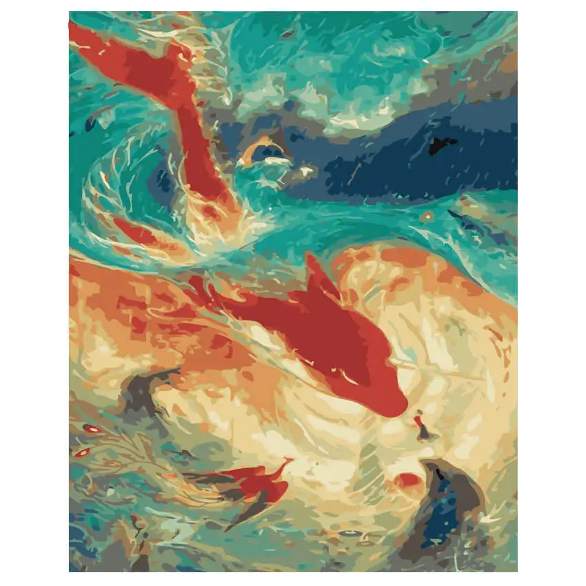 

Diy Painting By Numbers,Pictures By Numbers,Wall Picture,Whale Digital Oil Painting
