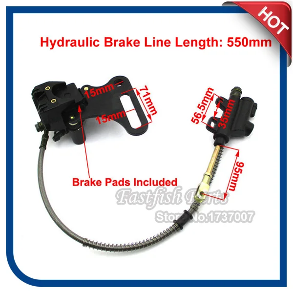 Rear Hydraulic Master Brake Caliper Assy For Chinese Pit Dirt Bikes