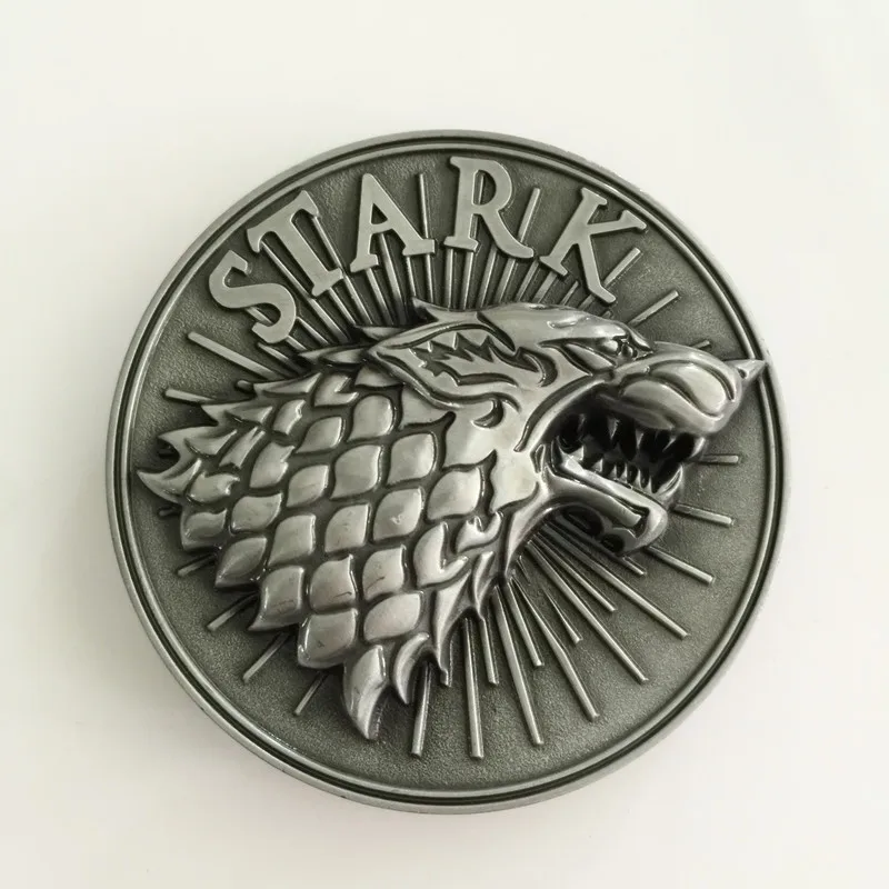 Game of Thrones Stark Wolf Belt Buckle For Men's With 7.7cm Round