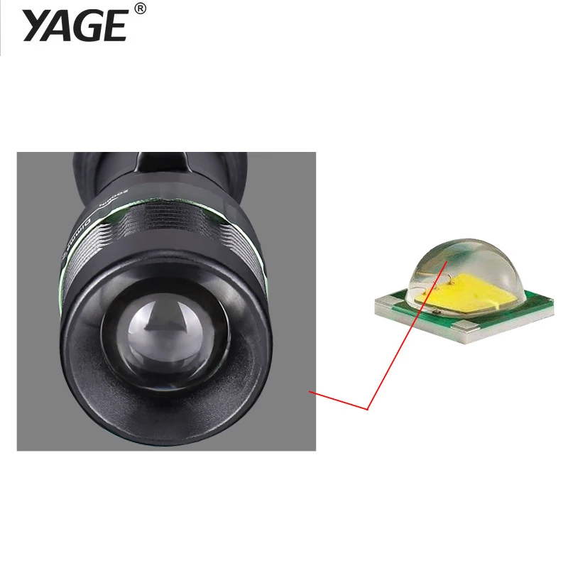 YAGE YG-338C 2000LM Алюминиевый Водонепроницаемый зум CREE светодиодный светильник фонарь светильник для 18650 перезаряжаемая батарея внутри или AAA