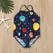 TELOTUNY Детский костюм для плавания, для девочек детей обувь для девочек мультфильм звезды печати бикини цельный купальник маленьких купальники