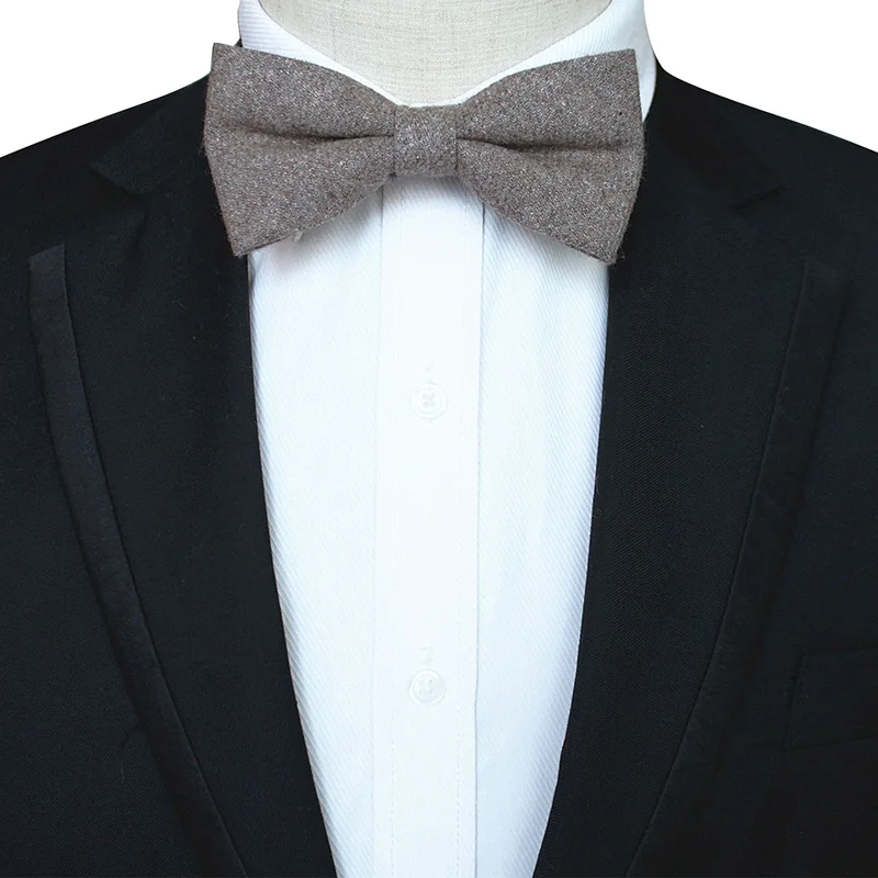 Gusleson шерстяные галстуки-бабочки для мужчин Cravats модные регулируемые кашемировые галстуки-бабочки для Свадебный вечерний для жениха взрослые однотонные галстуки-бабочки