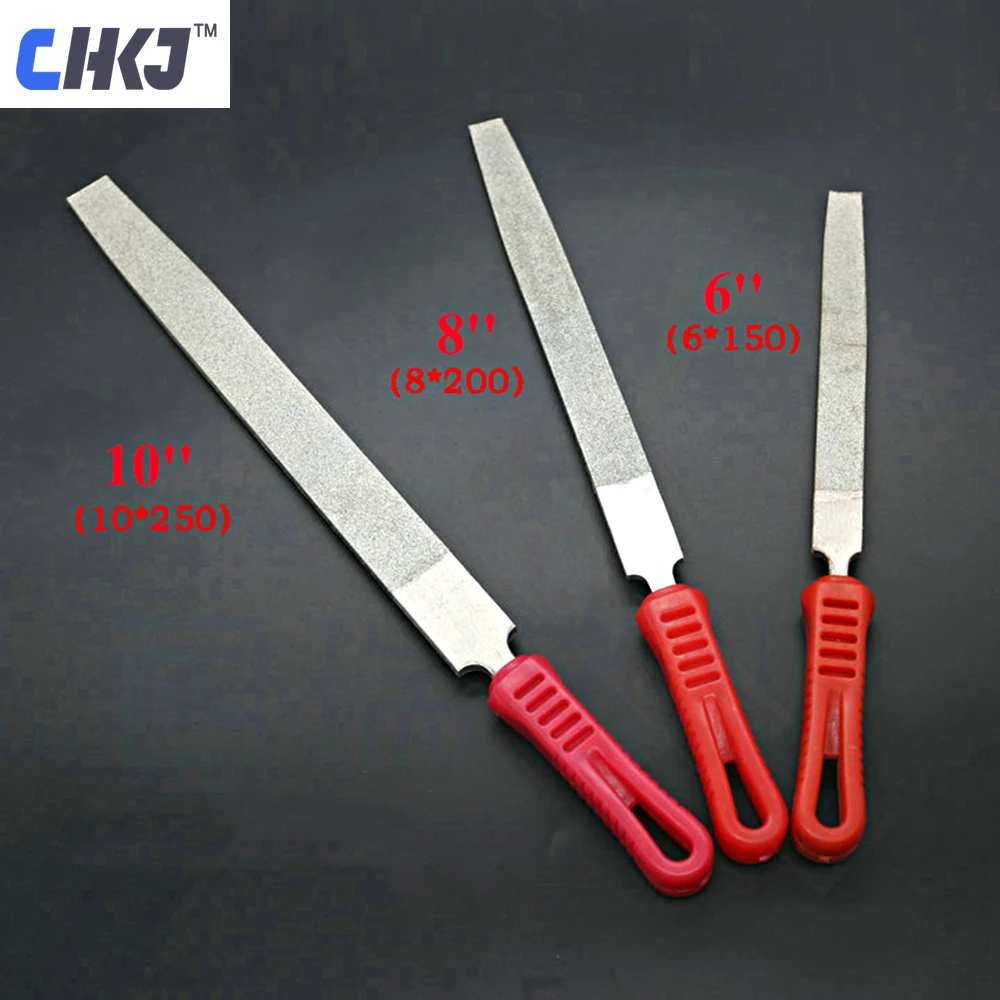 CHKJ Diamond Needle File Handy Tools for Ceramic Glass Gem Stone Hobbies Crafts Locksmith Tool Supplies 6x150mm 8x200mm 10x250mm