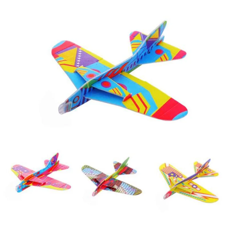 

Foam Paper Airplane Creative Toy Magic Roundabout Combat Aircraft Model Hand Throw Flying Glider Plane Toy For Children 10Pcs