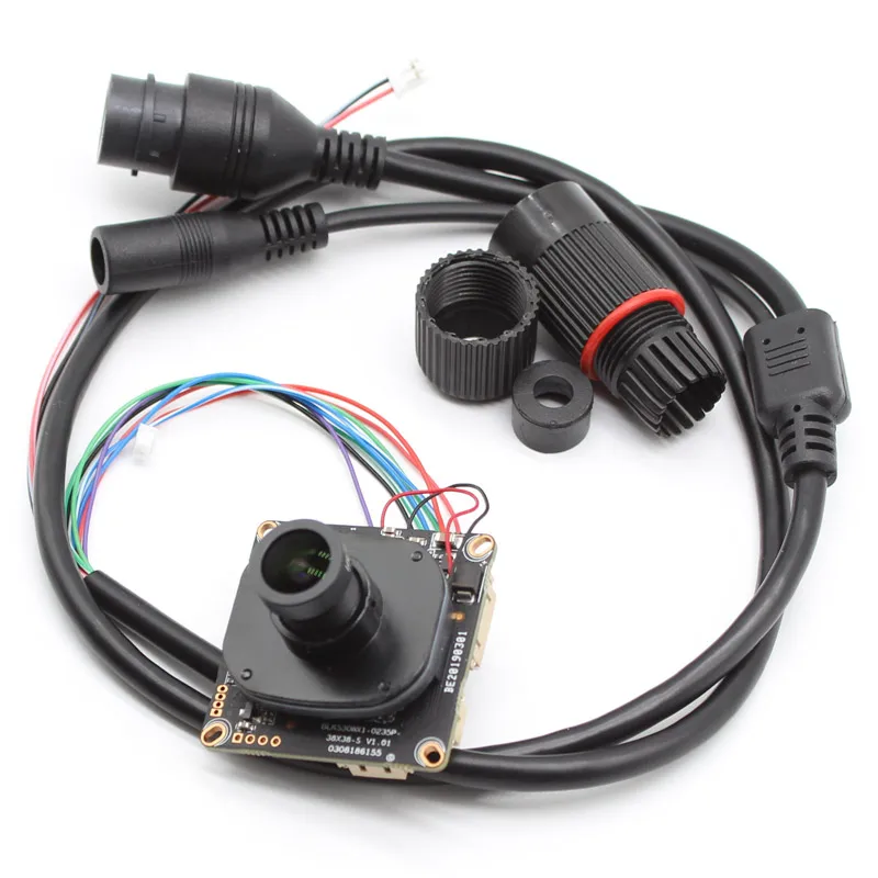 

HD 4.0MP CCTV IP Camera Module Waterproof Network Security IPC board CMOS H.265 ONVIF with Weatherproof cable lens