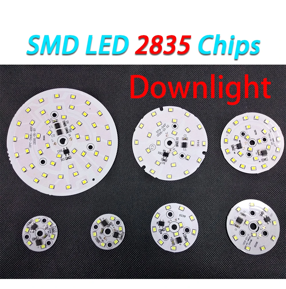 DIY светодиодный светильник SMD 12 Вт, 9 Вт, 7 Вт, 5 Вт, 3 Вт, COB чип, AC220V-240V вход, умный IC драйвер, светильник с бусинами