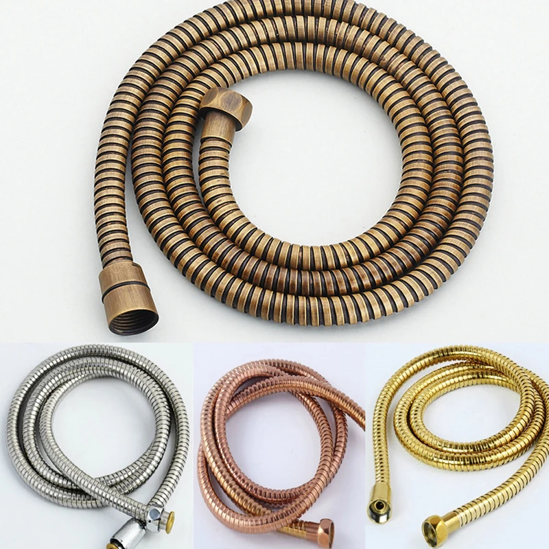 1Pc Shower Hose Bathroom Accessories European Antique Rain Hose Copper